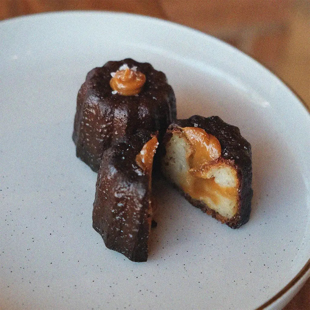 Top View of Salted Dulce De Leche Canele