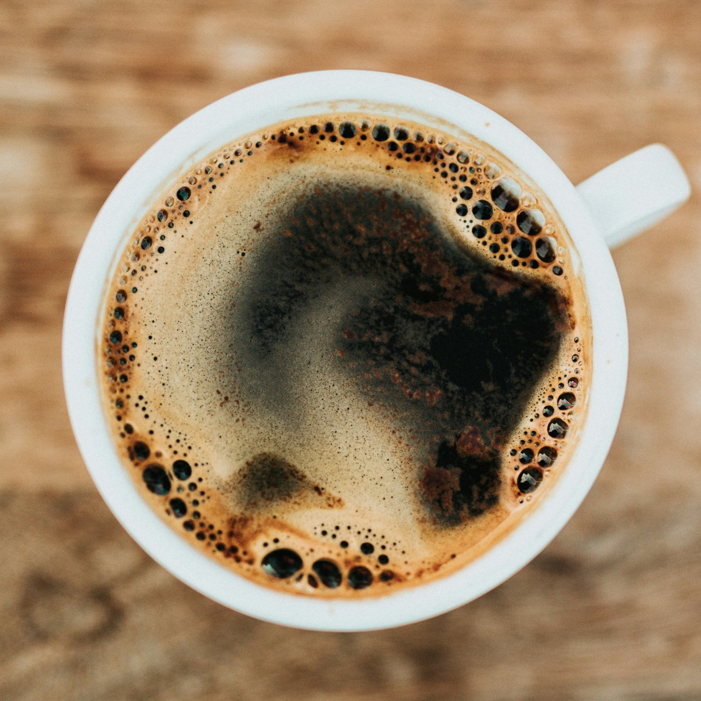 Top down view of coffee