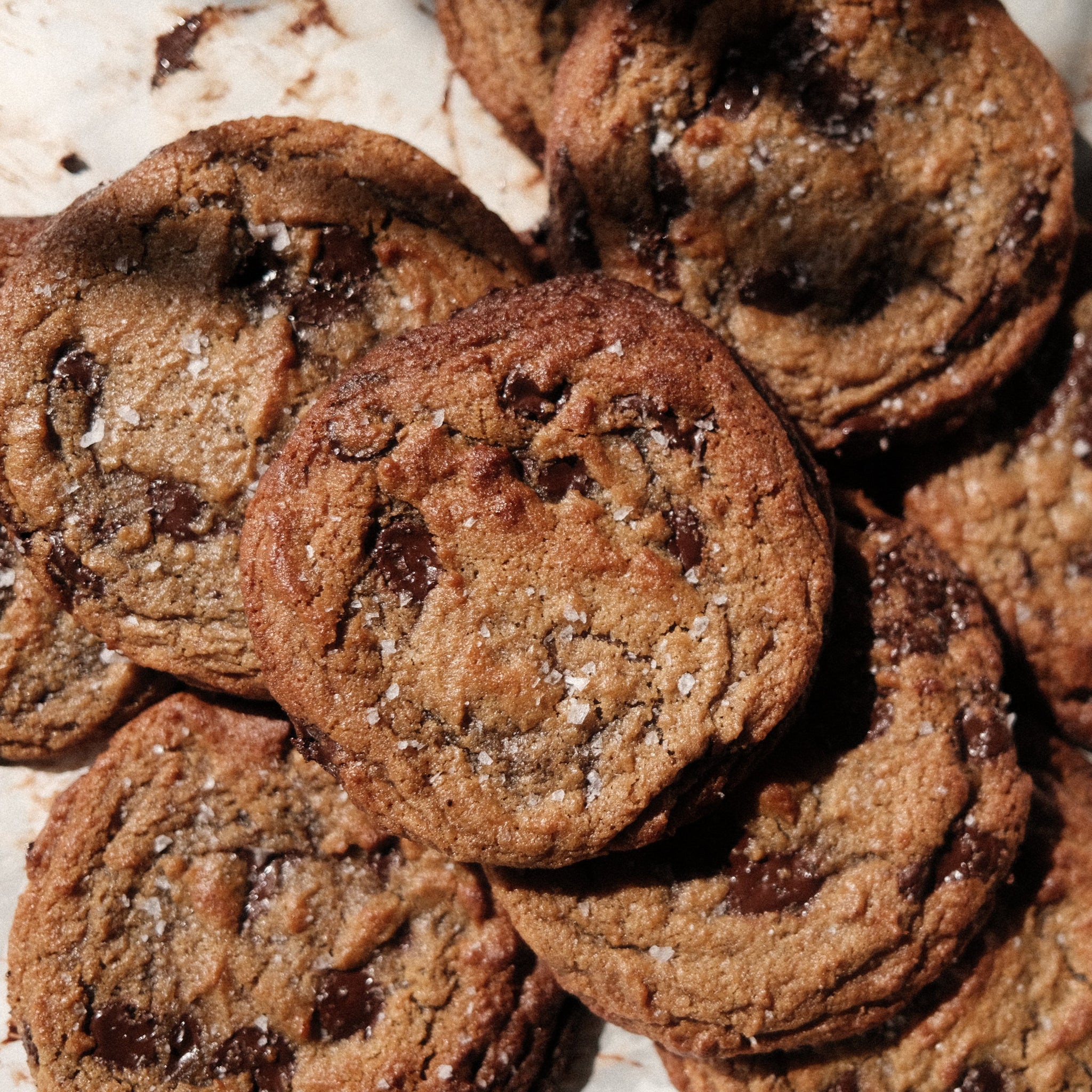 A pan of miso chocolate chip cookie