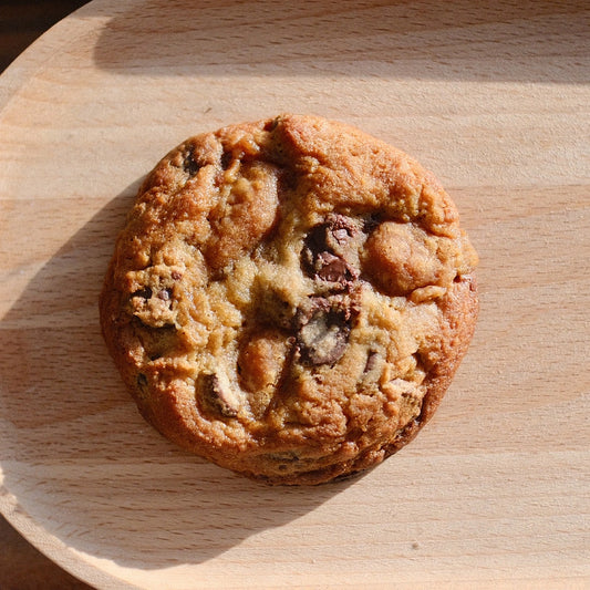 Top View of Miso Toffee Chocolate Chip Cookie