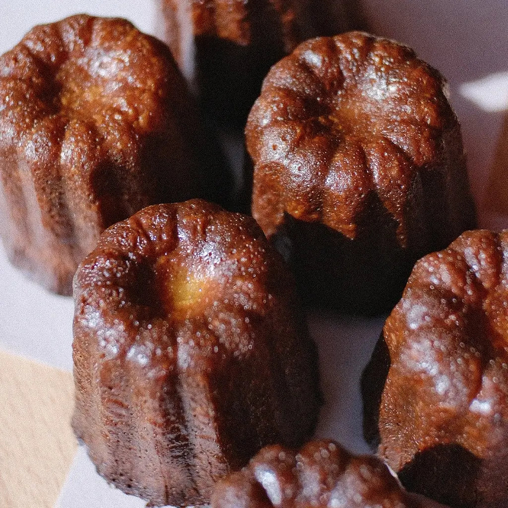Top View of Classic Rum Vanilla Canele Assortment