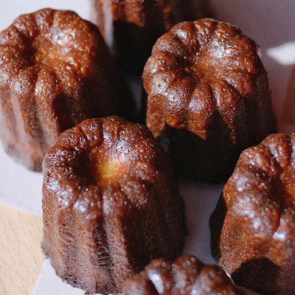 Top View of Classic Rum Vanilla Canele Set
