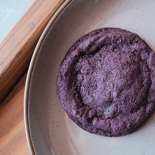 Top View of Ube Coconut Cookie